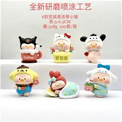 Kuromi anime figure 5-6.5cm 6pcs a set