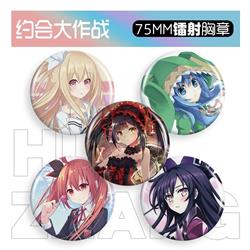 Date A Live anime pin 75mm