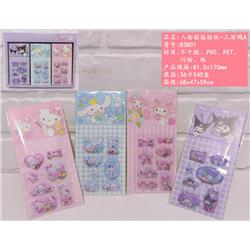 Kuromi anime shake sticker 36pcs a set