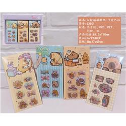 Capybara anime shake sticker 36pcs a set