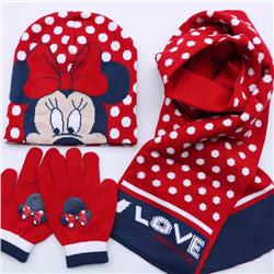 Disney anime hat kid 3pcs a set
