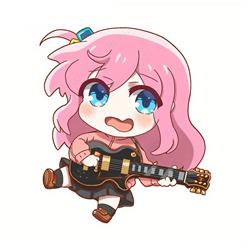 Bocchi the rock anime car sticker 13cm