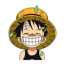 One Piece anime car sticker 13cm
