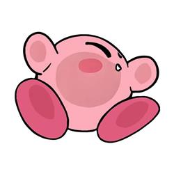 Kirby anime car sticker 13cm
