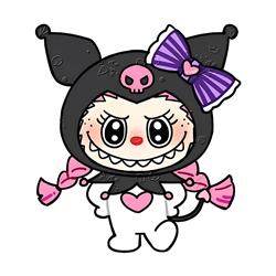 Labubu anime car sticker 13cm