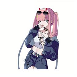 Darling In The Franxx anime car sticker 13cm