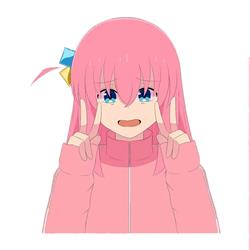 Bocchi the rock anime car sticker 13cm