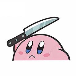 Kirby anime car sticker 13cm