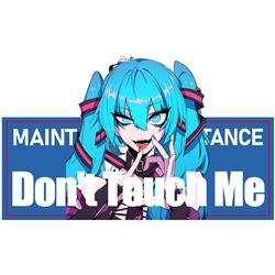 Hatsune Miku anime car sticker 13cm
