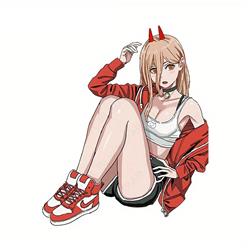 chainsaw man anime car sticker 13cm