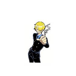 One Piece anime car sticker 13cm