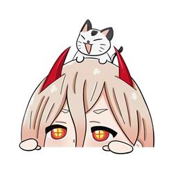 chainsaw man anime car sticker 13cm