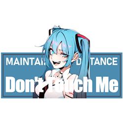 Hatsune Miku anime car sticker 13cm