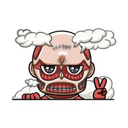 Attack on Titan anime car sticker 13cm