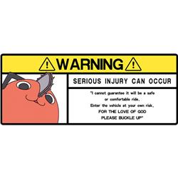 chainsaw man anime car sticker 13cm