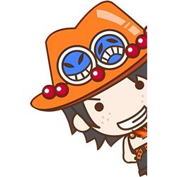 One Piece anime car sticker 13cm