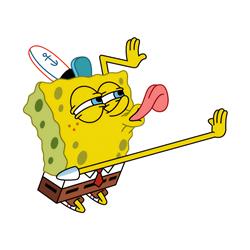 SpongeBob anime car sticker 13cm