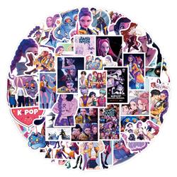 Kpop demon hunters anime stickers 55pcs 10pcs a set