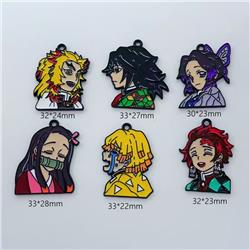 Demon slayer kimets anime pendant 10pcs a set