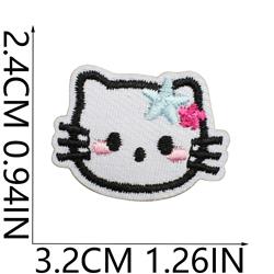 hello kitty anime embroidered fabric patch 10pcs a set