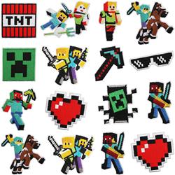 Minecraft anime embroidered fabric patch 10pcs a set