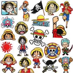 One Piece anime embroidered fabric patch 10pcs a set