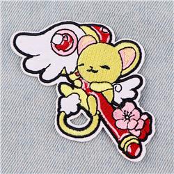 card captor sakura anime embroidered fabric patch 10pcs a set