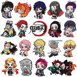 Demon slayer kimets anime embroidered fabric patch 10pcs a set