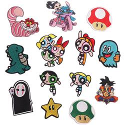 The Powerpuff Girls anime embroidered fabric patch 10pcs a set