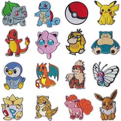 Pokemon anime embroidered fabric patch 10pcs a set