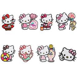 hello kitty anime embroidered fabric patch 10pcs a set