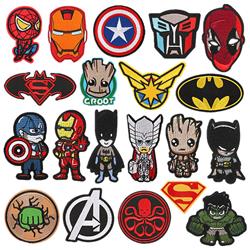 Avengers anime embroidered fabric patch 10pcs a set