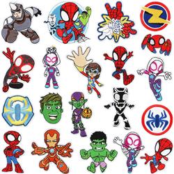spider man anime embroidered fabric patch 10pcs a set