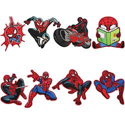 spider man anime embroidered fabric patch 10pcs a set