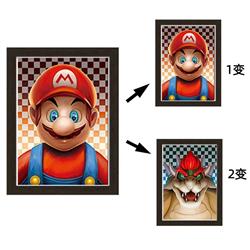 Super Mario anime 3d poster painting with frame