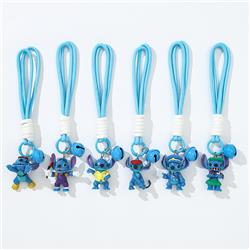 stitch anime keychain 6pcs a set
