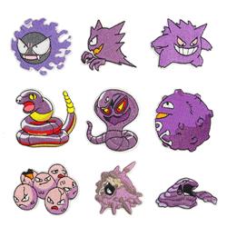 Demon slayer kimets anime embroidered fabric patch 10pcs a set