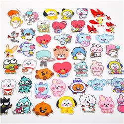 BTS anime embroidered fabric patch 10pcs a set