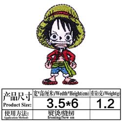 One Piece anime embroidered fabric patch 10pcs a set