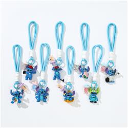 stitch anime keychain 8pcs a set