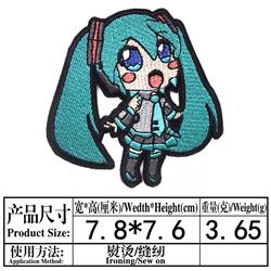 Hatsune Miku anime embroidered fabric patch 10pcs a set