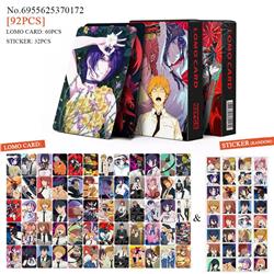 chainsaw man anime lomo cards 92pcs a set