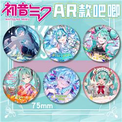 Hatsune Miku anime pin 75mm