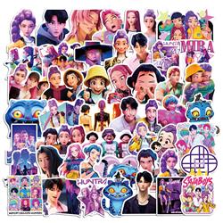Kpop demon hunters anime stickers 50pcs a set