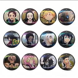Demon slayer kimets anime pin 12 pcs a set