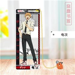 chainsaw man anime metal bookmark