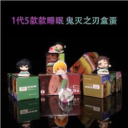 Demon slayer kimets anime figure 4.5cm 5pcs a set