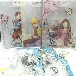 Demon slayer kimets anime A4 folder 5pcs a set