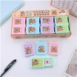 Capybara anime eraser 24pcs a set