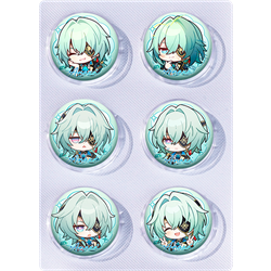 Honkai: Star Rail anime pin 6pcs a set 25mm